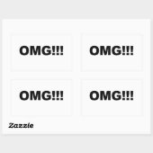 Sticker Rectangulaire Oh mon Dieu ! ! ! (Feuille)