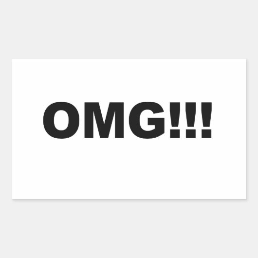 Sticker Rectangulaire Oh mon Dieu ! ! ! (Devant)