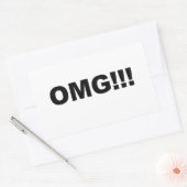 Sticker Rectangulaire Oh mon Dieu ! ! ! (Enveloppe)