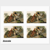 Sticker Rectangulaire Oiseau de gibier Audubon (Feuille)