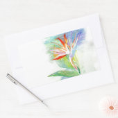 Sticker Rectangulaire Oiseau du Paradis (Enveloppe)