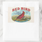 Sticker Rectangulaire Oiseau rouge (Sac)