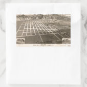 Sticker Rectangulaire Oiseau's Eye View of Azusa, Californie (1887) (Sac)