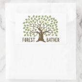 Sticker Rectangulaire Oiseaux de brume forestier (Sac)