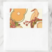 Sticker Rectangulaire Oiseaux Fantaisistes (Sac)