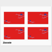 Sticker Rectangulaire oiseaux moisis (Feuille)