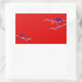 Sticker Rectangulaire oiseaux moisis (Sac)