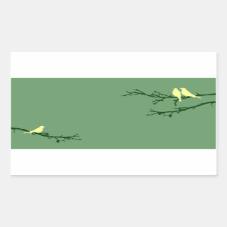 Sticker Rectangulaire oiseaux moisis