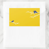 Sticker Rectangulaire oiseaux moisis (Sac)