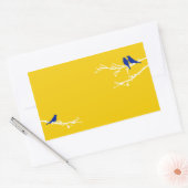 Sticker Rectangulaire oiseaux moisis (Enveloppe)