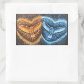 Sticker Rectangulaire Oiseaux volant ensemble- (Sac)