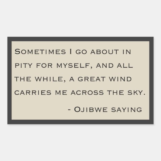 Sticker Rectangulaire Ojibwe dit - Les Sopranos (Devant)