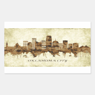 Sticker Rectangulaire Oklahoma City Oklahoma