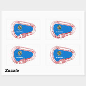 Sticker Rectangulaire Oklahoma Escalade Carabiner (Feuille)