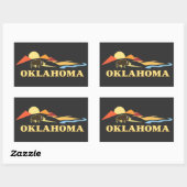 Sticker Rectangulaire Oklahoma États-Unis d'Amérique (Feuille)