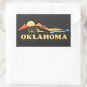Sticker Rectangulaire Oklahoma États-Unis d'Amérique (Sac)