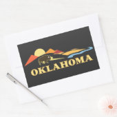 Sticker Rectangulaire Oklahoma États-Unis d'Amérique (Enveloppe)