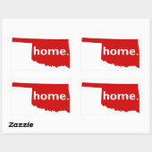 Sticker Rectangulaire Oklahoma Home (Feuille)