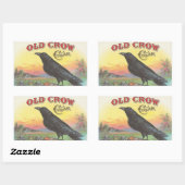 Sticker Rectangulaire Old Crow (Feuille)
