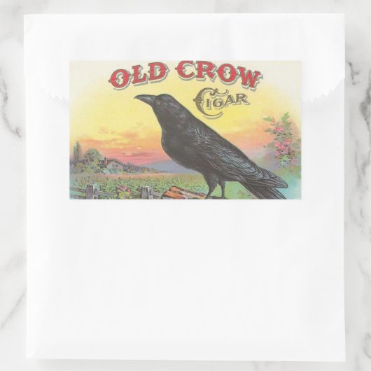Sticker Rectangulaire Old Crow (Sac)