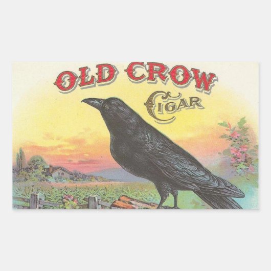 Sticker Rectangulaire Old Crow (Devant)