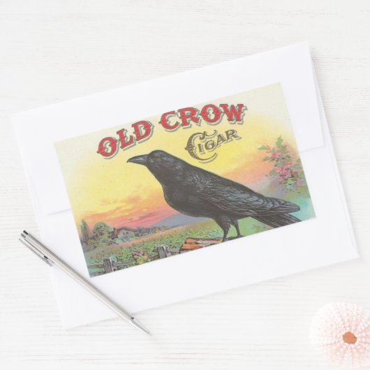 Sticker Rectangulaire Old Crow (Enveloppe)