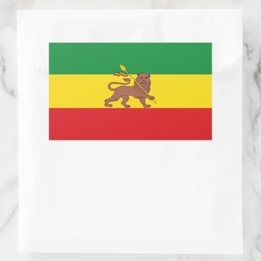 Sticker Rectangulaire Old Ethiopian flag (Sac)