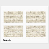 Sticker Rectangulaire Old Music Notes (Feuille)