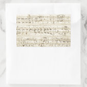 Sticker Rectangulaire Old Music Notes (Sac)