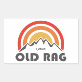 Sticker Rectangulaire Old Rag Mountain (Devant)