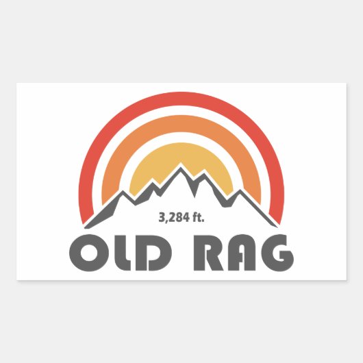 Sticker Rectangulaire Old Rag Mountain (Devant)