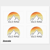 Sticker Rectangulaire Old Rag Mountain Retro (Feuille)