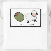 Sticker Rectangulaire Olive Ewe Love Puns (Sac)