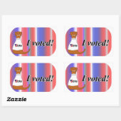 Sticker Rectangulaire "Oliver The Otter I Voted Sticker" on Background (Feuille)