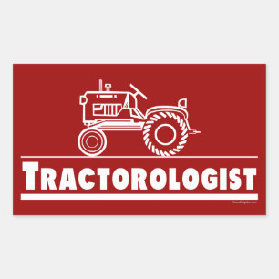 Sticker Rectangulaire Ologiste de tracteur RED