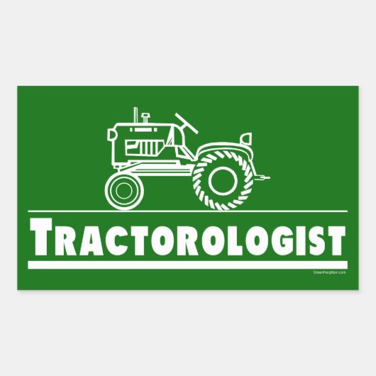 Sticker Rectangulaire Ologiste de tracteur vert (Devant)