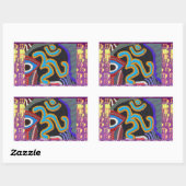 Sticker Rectangulaire OM Mantra - 108 fois Chanting n Meditation (Feuille)