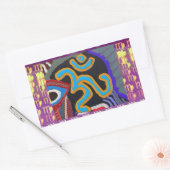 Sticker Rectangulaire OM Mantra - 108 fois Chanting n Meditation (Enveloppe)