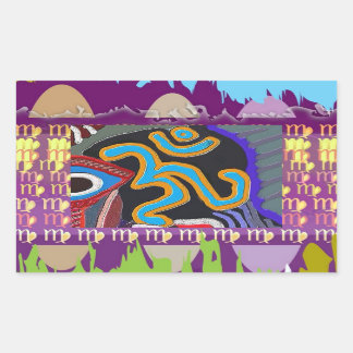 Sticker Rectangulaire OM Mantra - 108 fois Chanting n Meditation