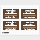Sticker Rectangulaire Omaha Nebraska (Feuille)