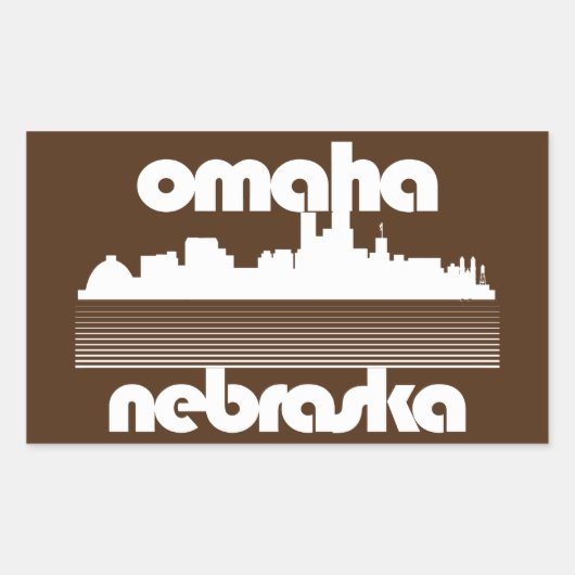 Sticker Rectangulaire Omaha Nebraska (Devant)