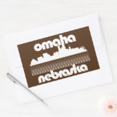 Sticker Rectangulaire Omaha Nebraska (Enveloppe)