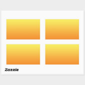 Sticker Rectangulaire Ombre jaune et orange (Feuille)