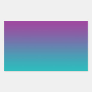 Sticker Rectangulaire Ombre pourpre et Turquoise