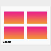 Sticker Rectangulaire Ombre rose et orange (Feuille)