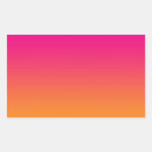 Sticker Rectangulaire Ombre rose et orange (Devant)