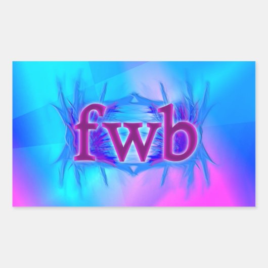 Sticker Rectangulaire OMG ! fwb (Devant)