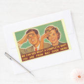 Sticker Rectangulaire On voit que tu es un Idiot (Enveloppe)