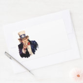 Sticker Rectangulaire Oncle Sam Pointant Son Doigt (Enveloppe)
