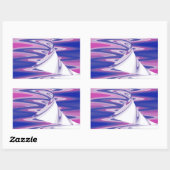 Sticker Rectangulaire Ondes tournantes (Feuille)